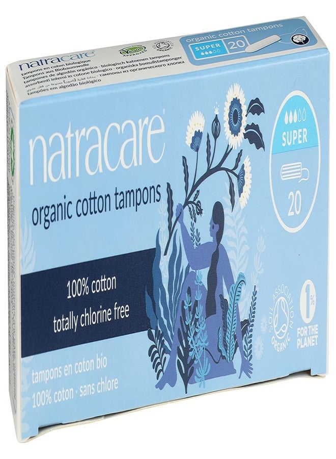Natracare Non-Applicator 100% Organic Cotton Tampons, Super, Totally Chlorine Free, Biodegradable and Compostable (12 Pack, 240 Tampons Total) - Image 2